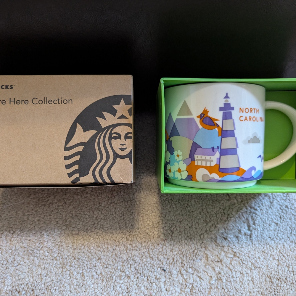 Starbucks North Carolina City Mug - Colorful Lighthouse Design